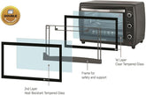 Black+Decker, 70 Litres Double Glass Toaster Oven with Rotisserie, Black, TRO70RDG-B5